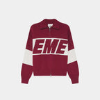 Thrill Burgundy Zipper Knit