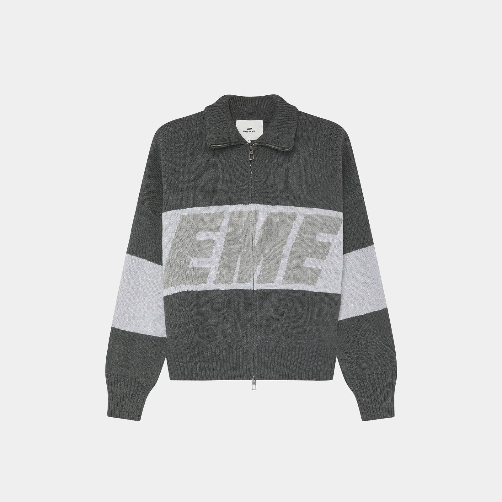 Thrill Grandpa Grey Zipper Knit