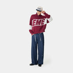 Thrill Burgundy Zipper Knit