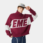 Thrill Burgundy Zipper Knit