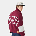 Thrill Burgundy Zipper Knit