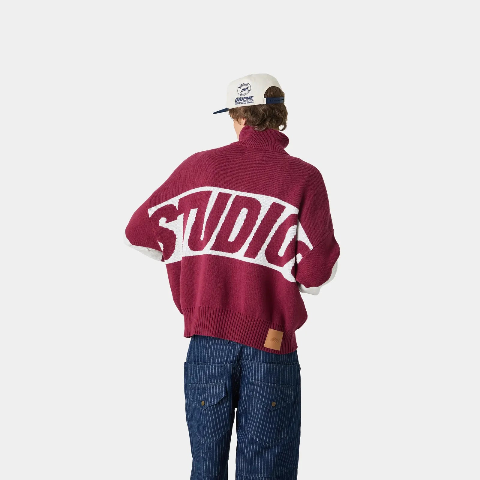 Thrill Burgundy Zipper Knit