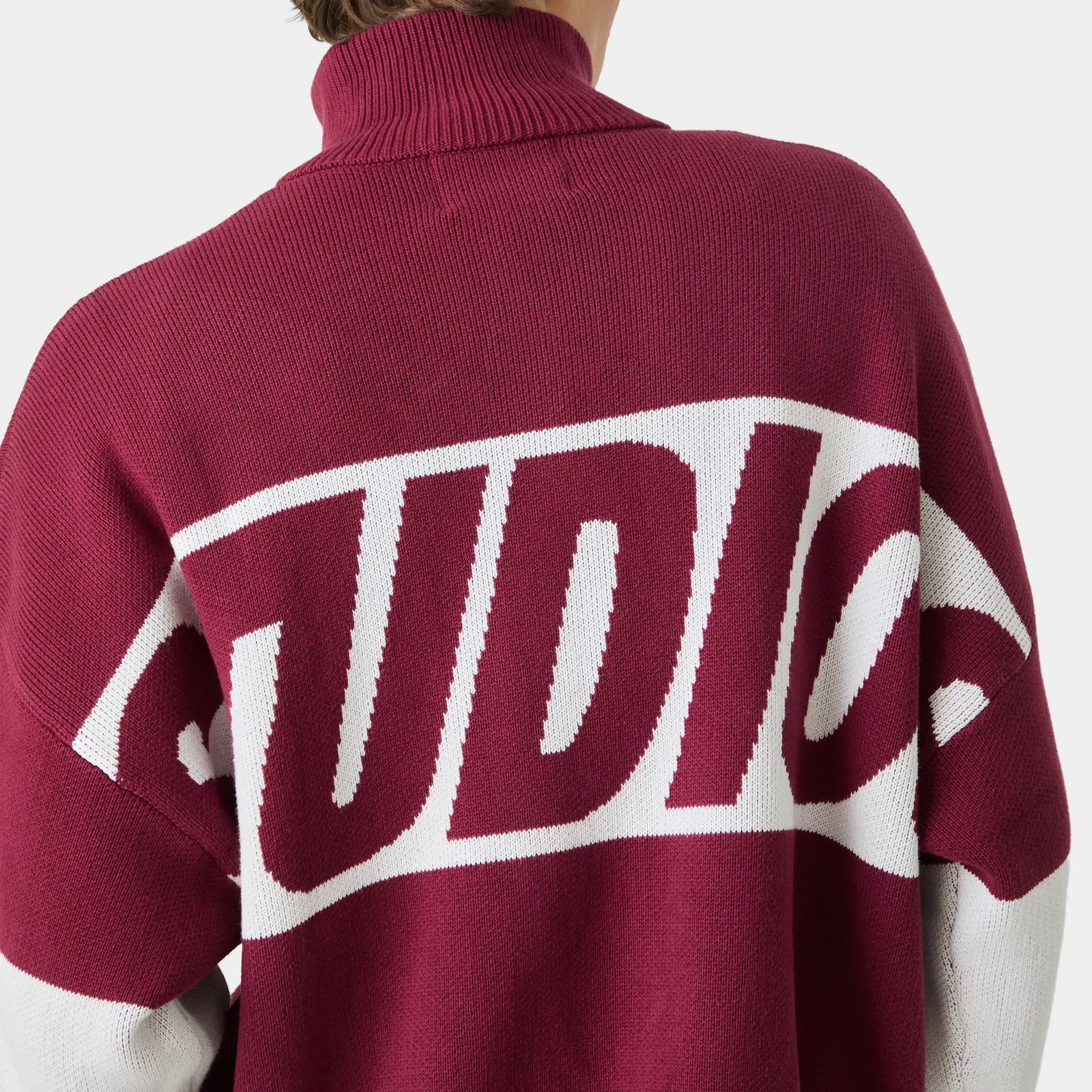 Thrill Burgundy Zipper Knit