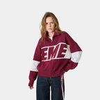 Thrill Burgundy Zipper Knit